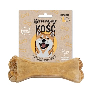PAKA ZWIERZAKA Bone with goat L 13,5 cm - skanėstas šuniui - 70g