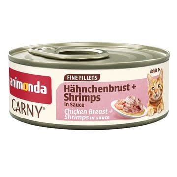 ANIMONDA Carny Adult Fine fillets Sauce Chicken breast + shrimps - šlapias kačių maistas - 60g