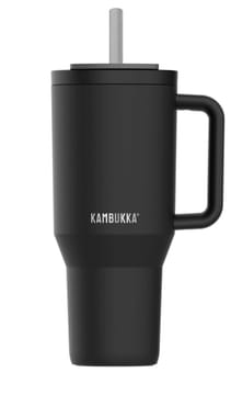 Kambukka Rio Night Rider Termopuodelis su šiaudeliu 950 ml juodas