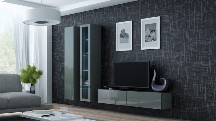 Cama VIGO 10 SZ/SZ svetainės sekcija Spinta daiktams ir garso / vaizdo technikai laikyti