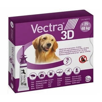 CEVA Vectra 3D (25-40kg) - lašai nuo parazitų šunims - 3 x 4ml