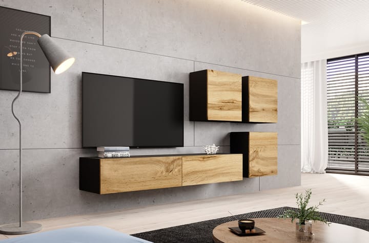 Cama VIGO 23 C/DW svetainės sekcija Spinta daiktams ir garso / vaizdo technikai laikyti