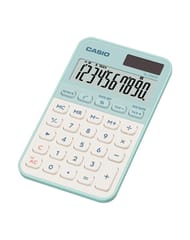 Casio SL-310YC-LG skaičiuotuvas, maitinamas baterijomis ir saulės energija, šviesiai žalias 2