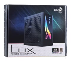 Maitinimo šaltinis Aerocool Lux RGB 550M 550 vatų juodos spalvos 6