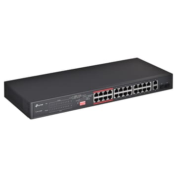 TP-Link TL-SL1226P tinklo komutatorius Ne-valdomas Gigabit Ethernet (10/100/1000) Maitinimas per Eternetą (PoE) 1U Pilka
