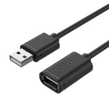 UNITEK Y-C417GBK USB kabelis USB 2.0 3 m USB A Juoda