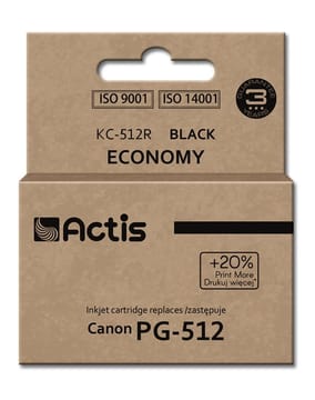 Actis KC-512R rašalas (pakaitinis "Canon" PG-512; standartinis; 15 ml; juodas)