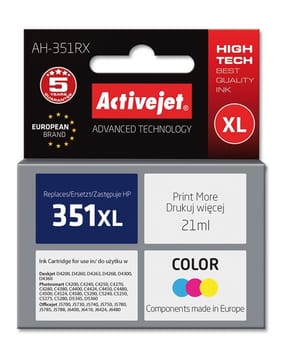 Activejet AH-351RX rašalas (pakaitinis HP 351XL CB338EE; Premium; 21 ml; spalvotas)