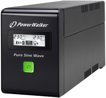 PowerWalker VI 600 SW FR „Line-Interactive“ 0,6 kVA 360 W 2 AC išvestis(ys / čių)