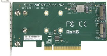 Supermicro AOC-SLG3-2M2 sąsajos plokštė / adapteris Vidinis M.2