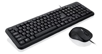 iBox OFFICE KIT II klaviatūra Pelė įskaityta USB QWERTY Anglų Juoda