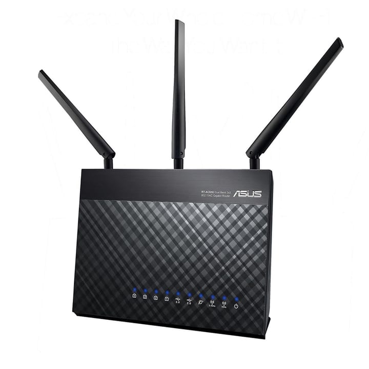 ASUS DSL-AC68U belaidis maršrutizatorius Gigabitinis eternetas Dviguba juosta (2,4 GHz / 5 GHz) Juoda
