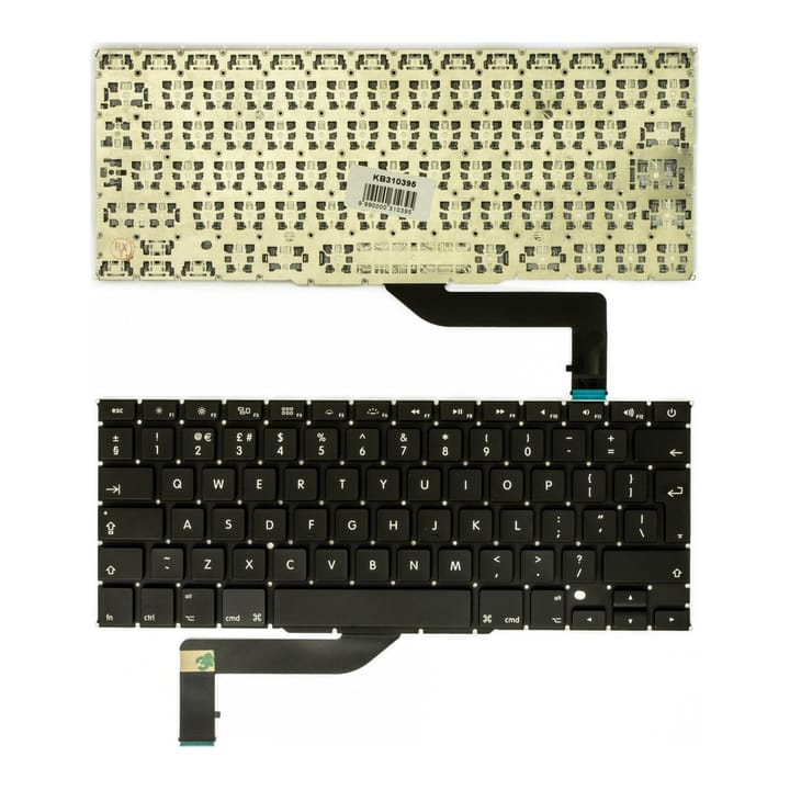 Nešiojamo kompiuterio klaviatūra Apple MacBook Pro 15" Retina 1398, UK
