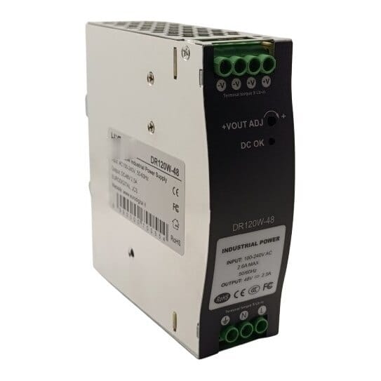 Maitinimo šaltinis 48 V, 2,5 A, 120 W, DIN