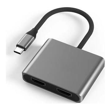 Adapteris USB Type-C - 2x HDMI 4K