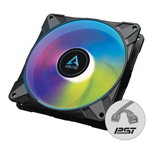 ARCTIC P14 PWM PST A-RGB korpuso ventiliatorius, 4-pin, 140 mm, juodas