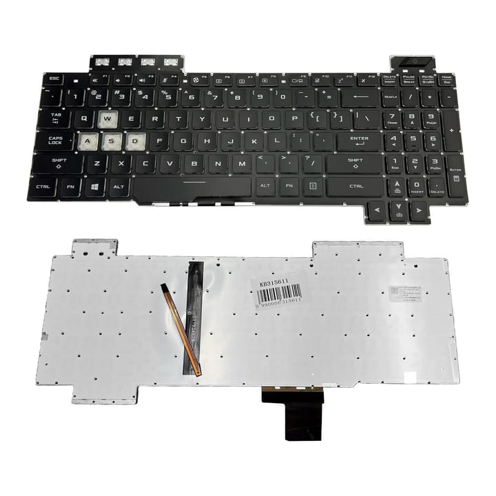 Nešiojamo kompiuterio klaviatūra ASUS ROG GL703GS GL703GM FX504 FX505, US, su pašvietimu