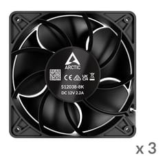ARCTIC S12038-8 serverio ventiliatoriai, 4-pin, 120 mm, 3 vnt.