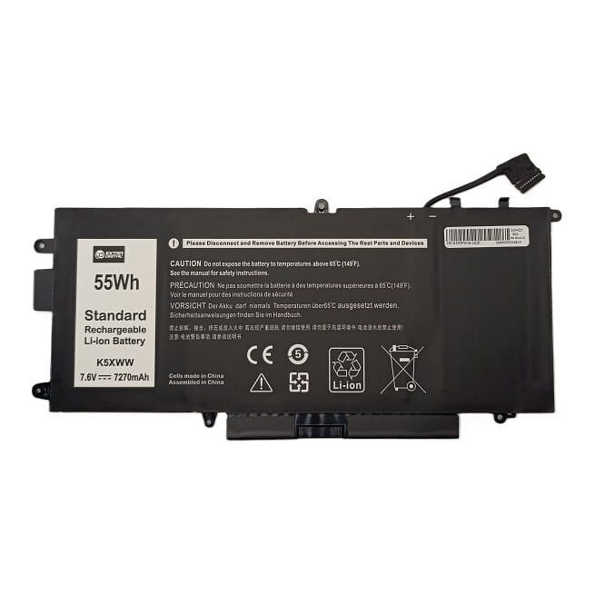 Suderinama nešiojamo kompiuterio baterija Dell K5XWW, 7270 mAh