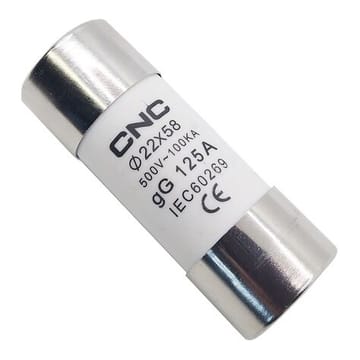 Saugiklis, 500 V, gG 125 A, 22x58 mm