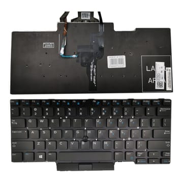 Nešiojamo kompiuterio klaviatūra Dell Latitude E5450, E5470, E5480 su apšvietimu ir „trackpoint“