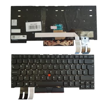 Nešiojamo kompiuterio klaviatūra Lenovo ThinkPad T490s, T495s, UK, su pašvietimu