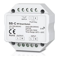 SS-C vieno kanalo 230 V valdiklis be pritemdymo funkcijos + Push Key