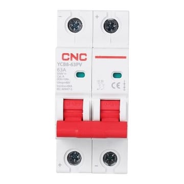 DC automatinis jungiklis, 2P, 63 A, 500VDC, 6kA