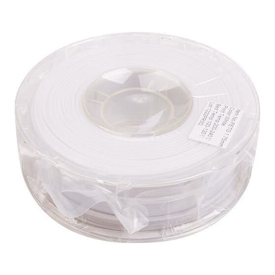 3D spausdinimo plastikas PETG, 1,75 mm, 1kg, baltas