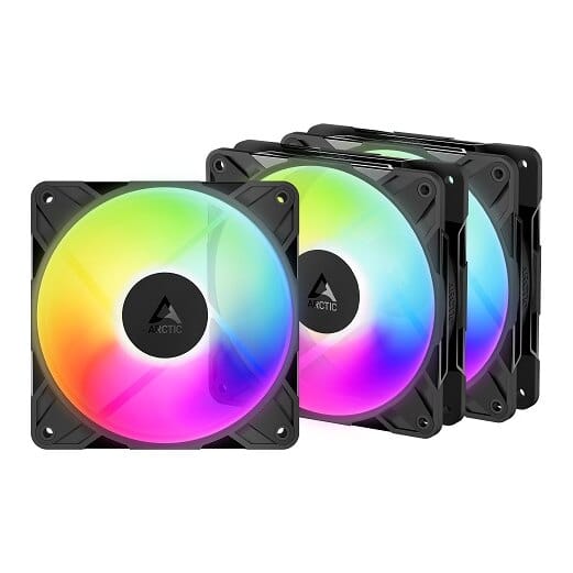 ARCTIC P12 PRO Reverse PWM PST A-RGB korpuso ventiliatoriai, 4-pin, 120 mm, 3vnt.