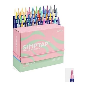 Akriliniai markeriai - flomasteriai ARRTX Simptap, 48 spalvų