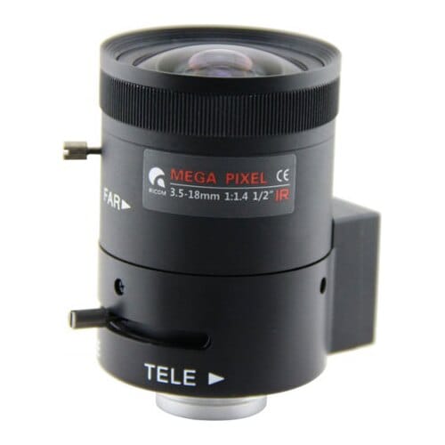 Objektyvas HD 1/2" 3,5–18 mm