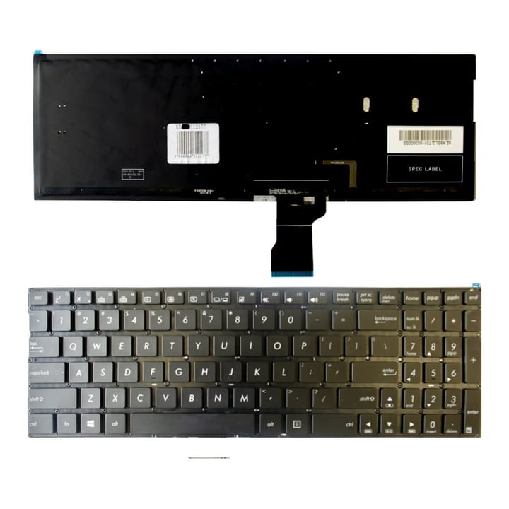 Nešiojamo kompiuterio klaviatūra ASUS UX52, UX52 A, UX52 V, UX52VS, UX501 su apšvietimu