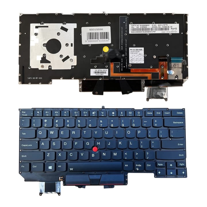 Nešiojamo kompiuterio klaviatūra Lenovo X1 Carbon Gen 6, su pašvietimu, su trackpoint, US