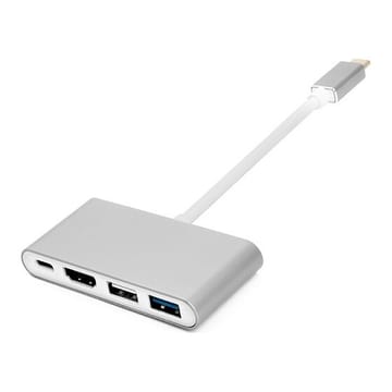 Adapteris USB C - HDMI, 4xUSB 2.0/3.0, USB C