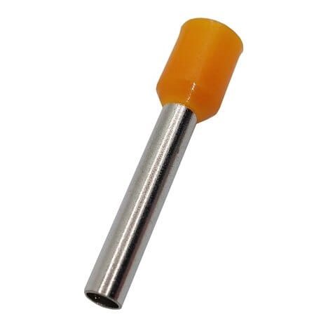 Presuojamas izoliuotas antgalis 4mm2/12AWG laidui, varis, oranžinis, 100 vnt.