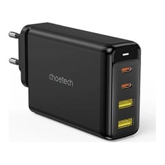 USB-C įkroviklis nešiojamam kompiuteriui ir telefonui CHOETECH GaN 2x USB Type-C, 2x USB Type-A, 140 W, PD3.1, QC3.0