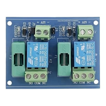 2 kanalų relės modulis 12 V DC