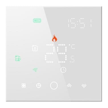 Tuya Programuojamas termostatas WiFi, baltas