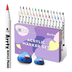Akriliniai markeriai - flomasteriai ARRTX 30 A, 30 spalvų, pastelinių atspalvių