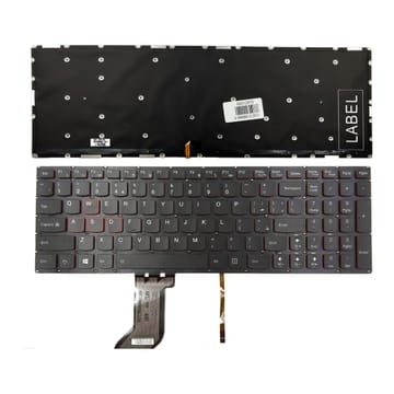 Nešiojamo kompiuterio klaviatūra Lenovo Ideapad Y700, Y700-15ISK, Y700-17ISK su apšvietimu