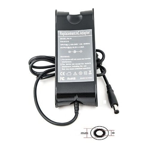 Įkroviklis nešiojamam kompiuteriui Dell 90 W, 19,5 V,4,62 A, kištukas 7,4 × 5,0 mm su adatėle