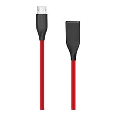 Silikoninis kabelis USB-Micro USB (raudonas,2m)