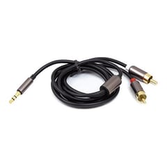 Audio kabelis 3,5 mm - 2x RCA, 1m