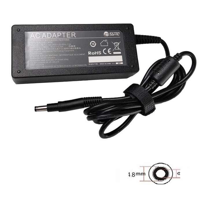Įkroviklis nešiojamam kompiuteriui HP 65 W, 19,5 V, 3,33 A, kištukas 4,8 × 1,7 mm