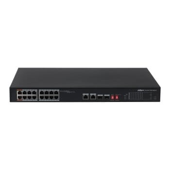 PoE šakotuvas 1000Mbps 16portu+2G uplink + 2SFP