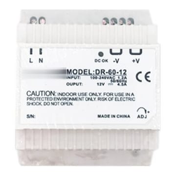 Maitinimo šaltinis 12 V, 4,5 A, 60 W, DIN