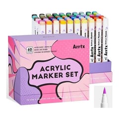 Akriliniai markeriai - flomasteriai ARRTX, 60 spalvų