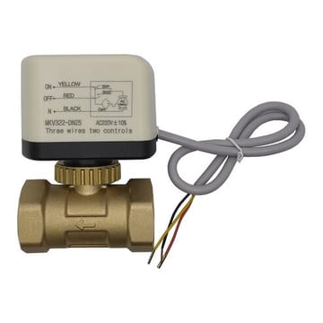 Elektrinis vandens vožtuvas, 220 V, DN25, rutulinis