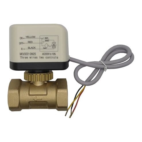 Elektrinis vandens vožtuvas, 220 V, DN25, rutulinis